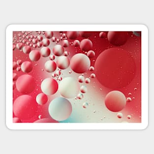 Red abstract bubbles Sticker